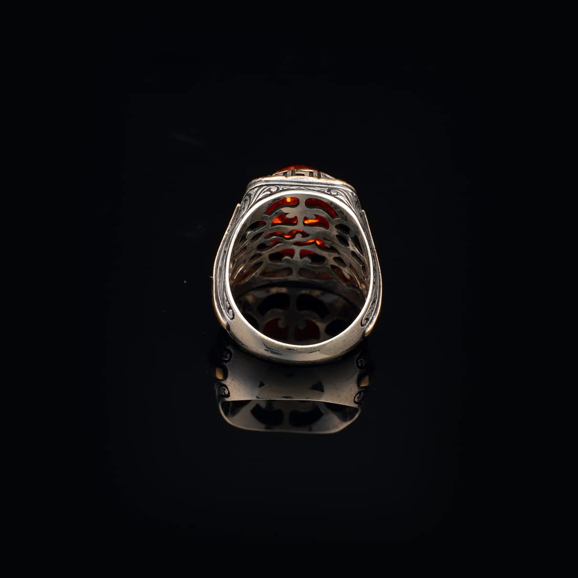Men Handmade Carnelian Stone Ring