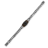 Personalized Gothic Vintage Pattern 925 Sterling Silver Chain Bracelet for Men - Handmade Hand-Engraved Bracelet with Silver Polishing Cloth Gift — image 1