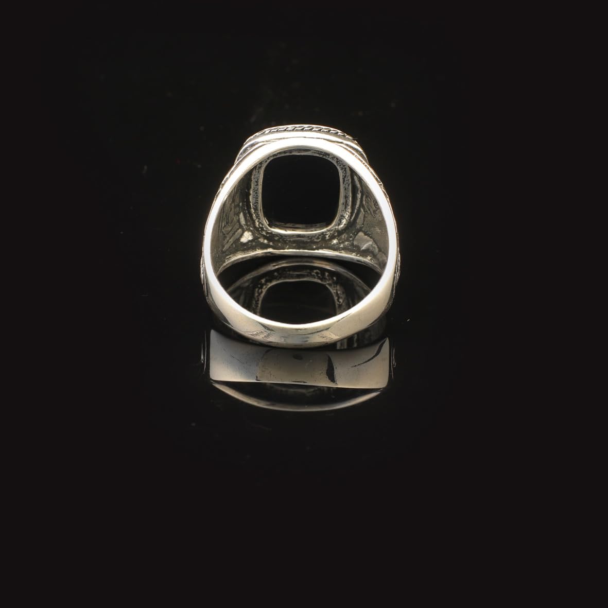 Onyx Ring Signet Ring Ottoman Vintage Ring Sterling Silver Ring Pinky Ring Silver Signet Ring Gemstone Ring Ottoman Statement Ring Vintage Ring