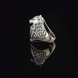 American Indian Chief Signet Ring - Handmade Vintage Lion Signet Ring for Men — image 5