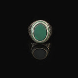 Jade Ring Signet Ring Pinky Ring Ottoman Vintage 925 Sterling Silver Ring Promise Ring for Him Engagement Ring Gemstone Ring Gift for Husband Handmade — image 3