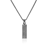 Sterling Silver Prayer Box Necklace – Polished Oil Pendant Necklace – Mens Chain & Pendant – Silver Necklace with Silver Chain — image 1