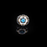 Turquoise Stone Men Silver Ring — image 2