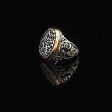 Handmade Signet Ring for Men - Ottoman Style Sterling Silver Pinky Ring — image 5
