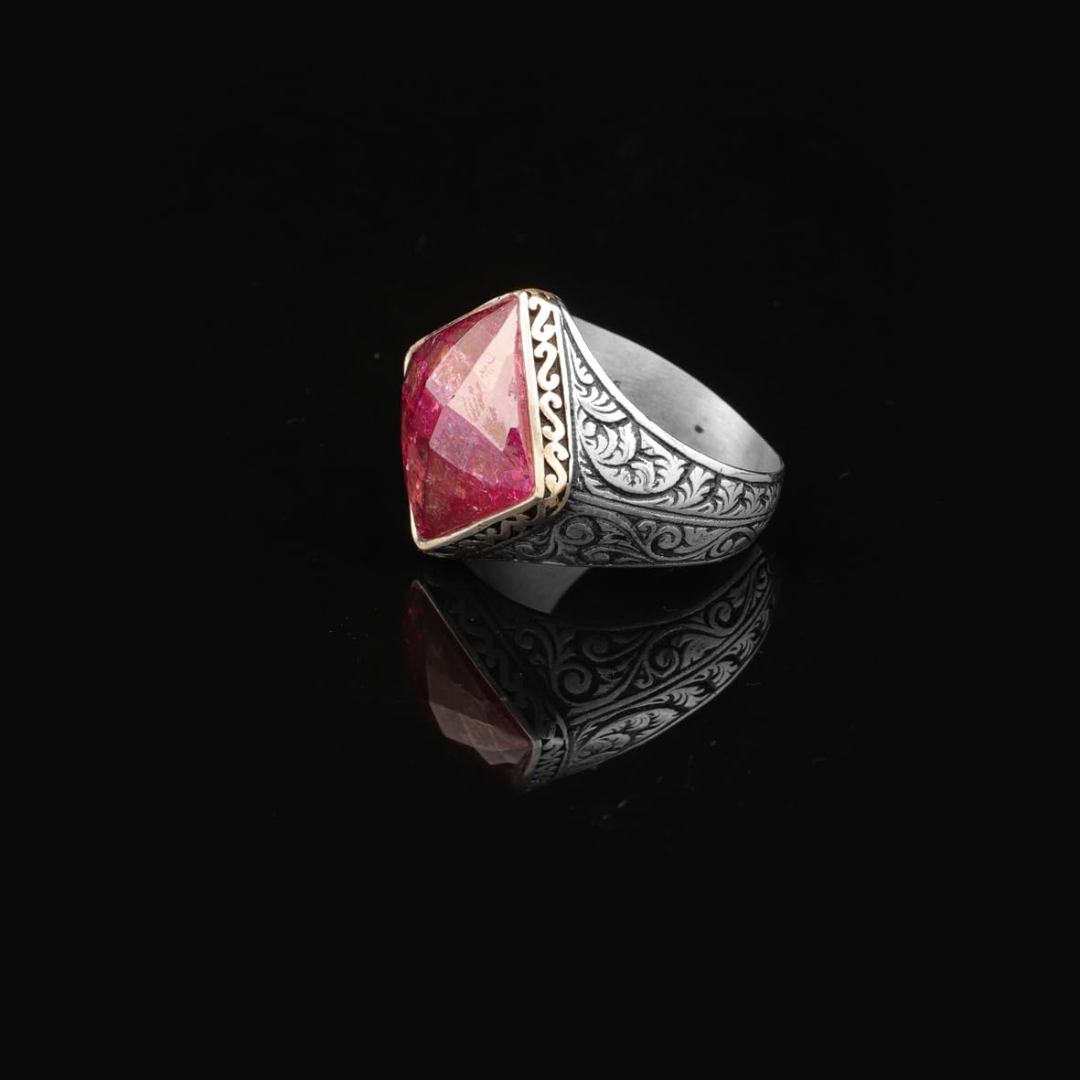 Ottoman Zultanite Ring in 925 Sterling Silver Vintage Pinky Engagement Ring Promise Ring for Him Gemstone Gift for Husband