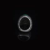 925K Sterling Silver Malachite Ring Men — image 4