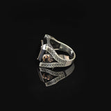 Vintage Black Onyx Ring with Eagle Design - Handmade Turkish 925 Sterling Silver Engagement Ring for Men with Polished Gemstone - Includes Silver Polishing Cloth Gift — image 5