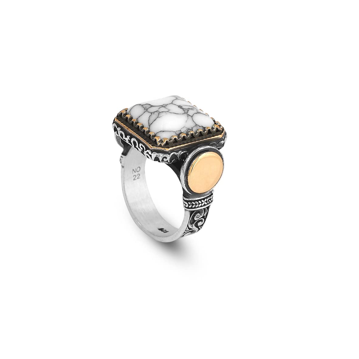 Turquoise Stone Men Silver Ring