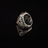 Man Silver Aquamarine Stone Ring — image 5