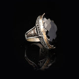 Vintage Black Onyx Ring with Large Oval Stone — image 4