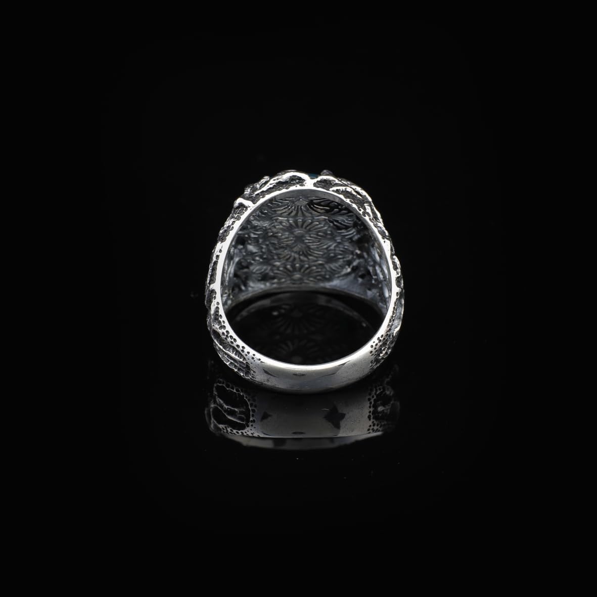 Handmade Jade Ring for Men - 925 Sterling Silver Gemstone Men's Jewelry with Ring and Silver Polishing Cloth Gift