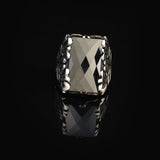 Vintage Ottoman Large Onyx Gemstone Ring for Men – Handmade 925 Sterling Silver Engagement Ring with Custom Engraving & Gift Silver Polishing Cloth — image 3