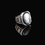 Turquoise Stone Men Silver Ring — image 2