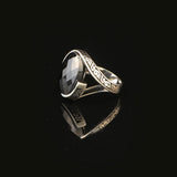 Onyx Ring Gemstone Ring Ottoman Statement Ring Vintage Ring Pinky Ring Sterling Silver Ring Gift for Him Handmade — image 5