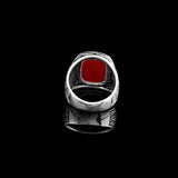 Vintage Carnelian Ring for Men – Sterling Silver Handmade Signet with Natural Gemstone – Custom Engraving Gift & Engagement Ring + Polishing Cloth — image 6