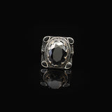 Handmade Onyx Ring for Men – Ottoman Style Gemstone in Sterling Silver — image 3