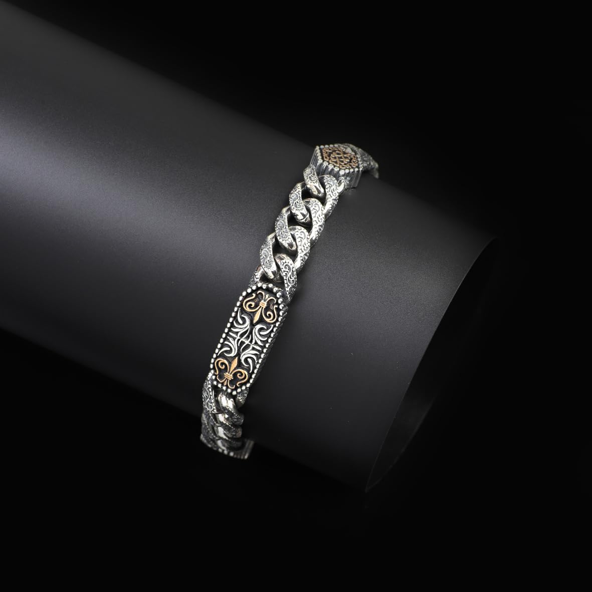 Handmade Gothic Vintage Pattern Men's Bracelet
