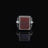 Men's Lion Ring with Carnelian Gemstone - 925 Sterling Silver Jewelry - 925 Sterling Silver Rings for Men - Birthday Gifts — image 2
