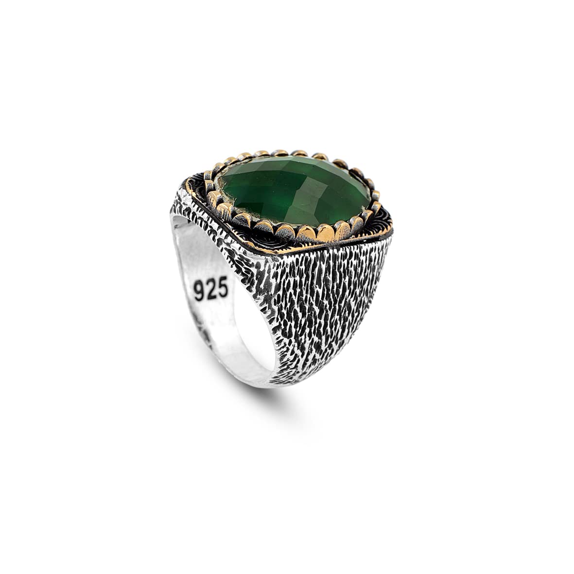 925K Sterling Silver Jade Ring