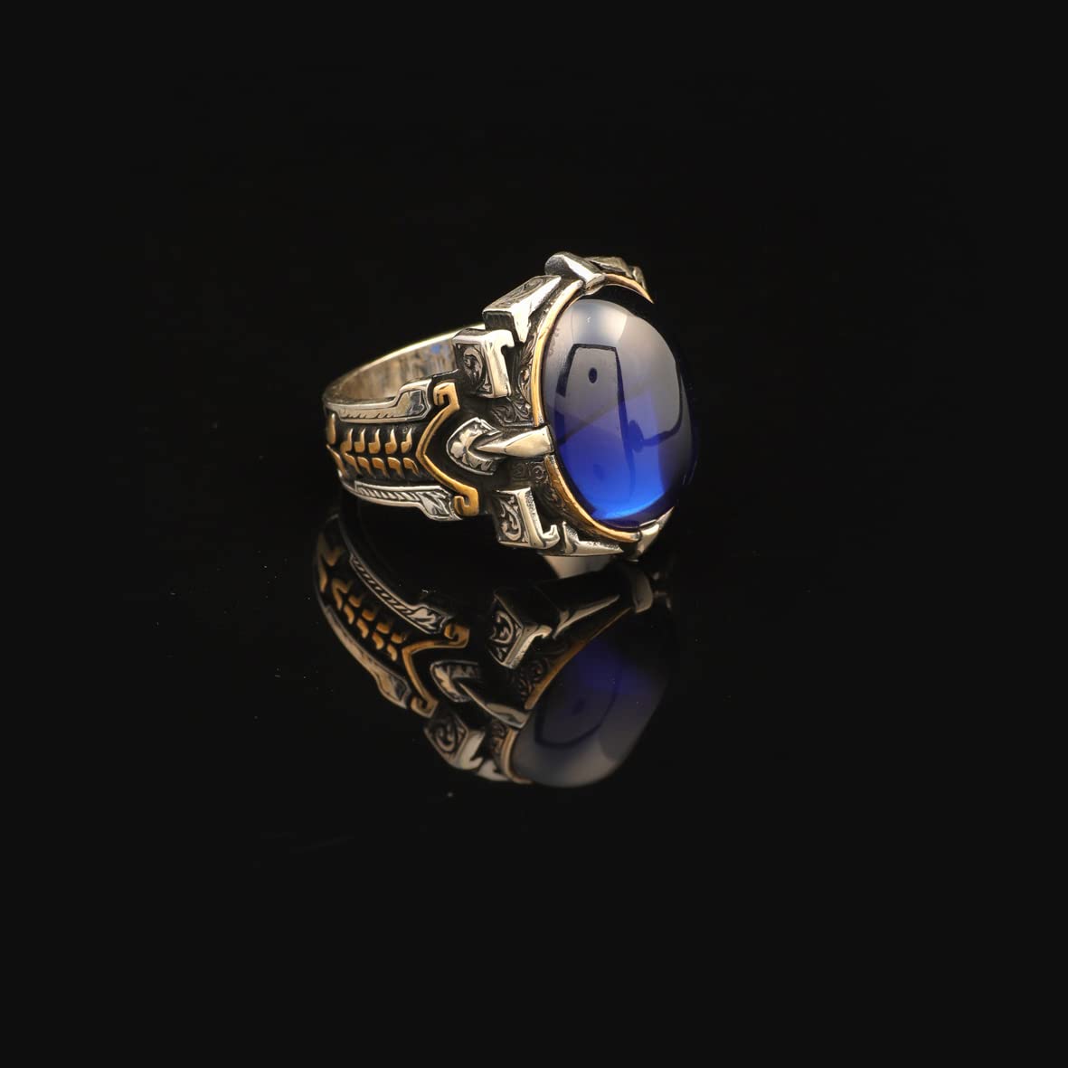 Blue Sapphire Ring Mens