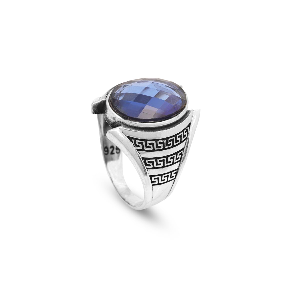 Sapphire Ring Gemstone Ring Ottoman Statement Ring Vintage Ring Pinky Ring Sterling Silver Ring Gift for Him Handmade