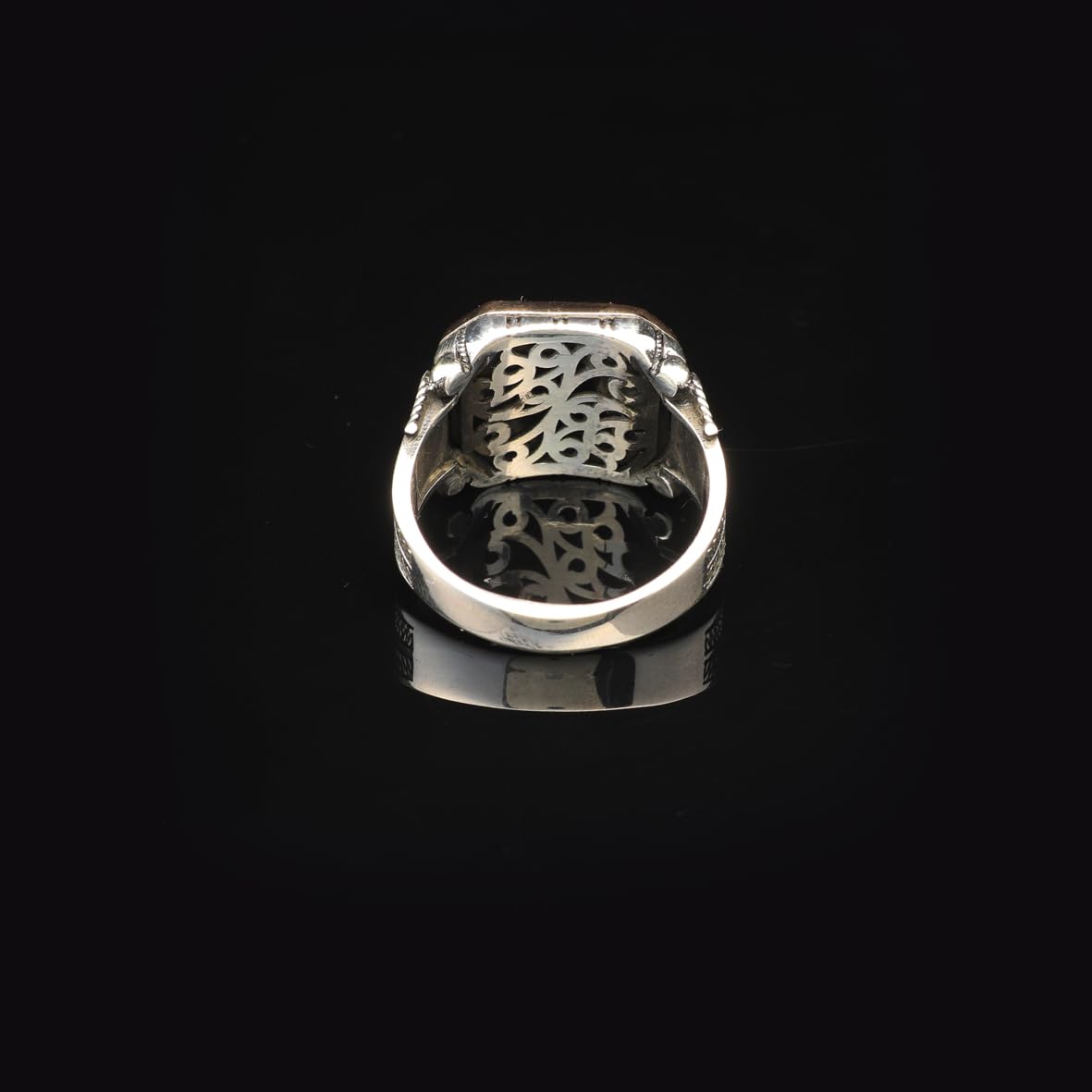 Handmade Vintage Sapphire Ring for Men - Polished 925 Sterling Silver Turkish Gemstone Engagement Ring with Silver Polishing Cloth Gift