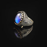 Blue Tiger Eye Ring for Men — image 5