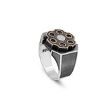 Men's Sapphire Ring - Rotating Design in 925 Sterling Silver - Men's Rotating Sapphire Ring - Birthday Gifts — image 1