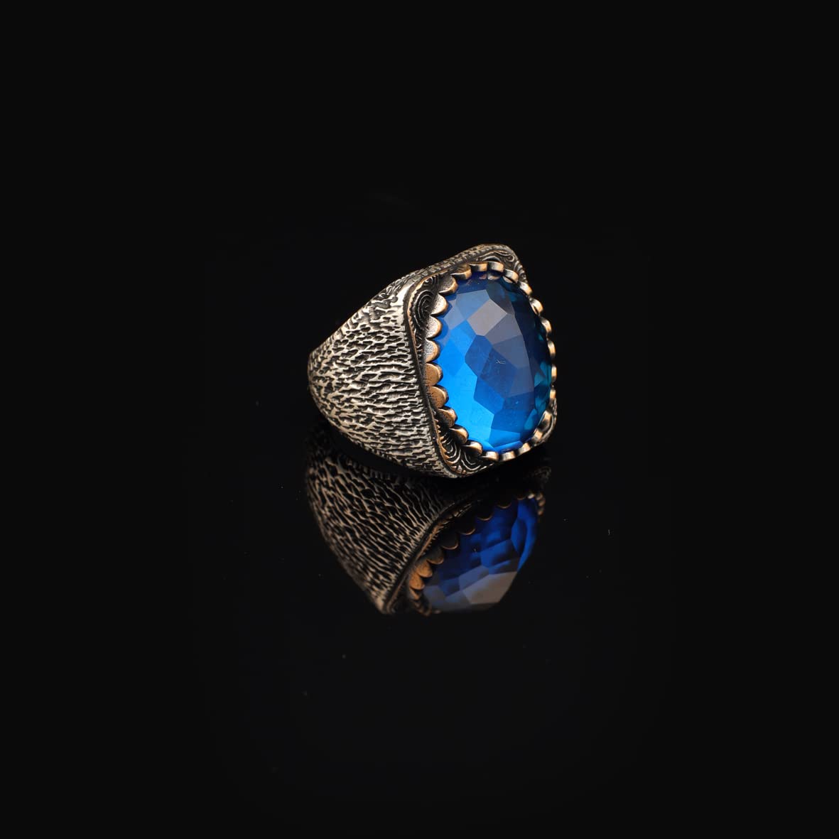 Blue Sapphire Ring Mens