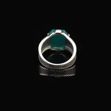 Vintage Ottoman Jade Signet Ring for Men – Sterling Silver Pinky Ring — image 6