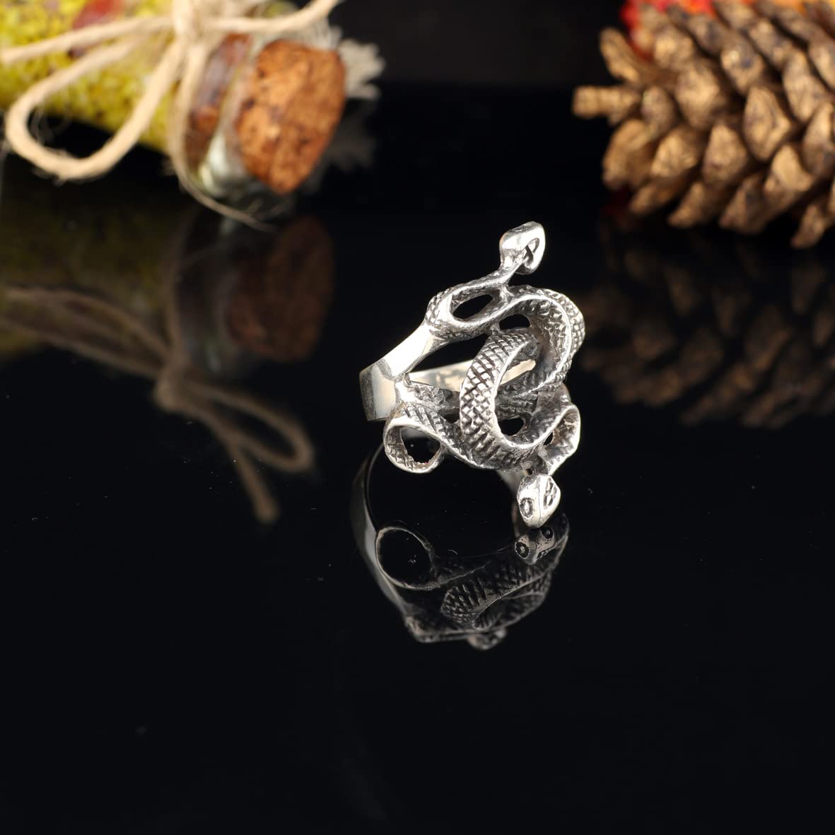 925K Sterling Silver Snake Ring
