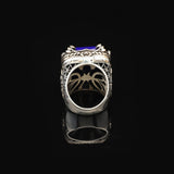 Vintage Large Lapis Lazuli Ax Ring for Men - 925 Sterling Silver Turkish Handmade Polished Engagement Ring with Silver Polishing Cloth Gift — image 6