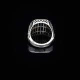 Genuine Turquoise Mens Ring with Black Onyx - Vintage Handmade 925 Sterling Silver Gemstone Ring for Men - Micro Stone Detailing - Includes Silver Polishing Cloth Gift — image 5