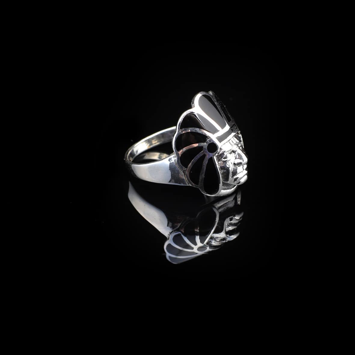 American Indian Chief Handmade Silver Men Ring