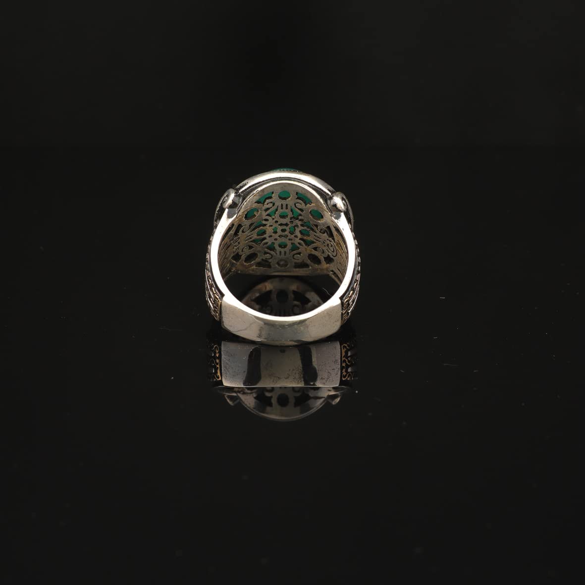 925K Sterling Silver Jade Ring