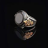 Men’s Black Onyx Sterling Silver Ring — image 5