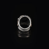Handmade Onyx Gemstone Eagle Large Ring for Men Vintage 925 Sterling Silver — image 6