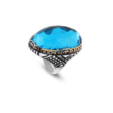 Vintage Aquamarine Ring in Chunky Sterling Silver — image 1