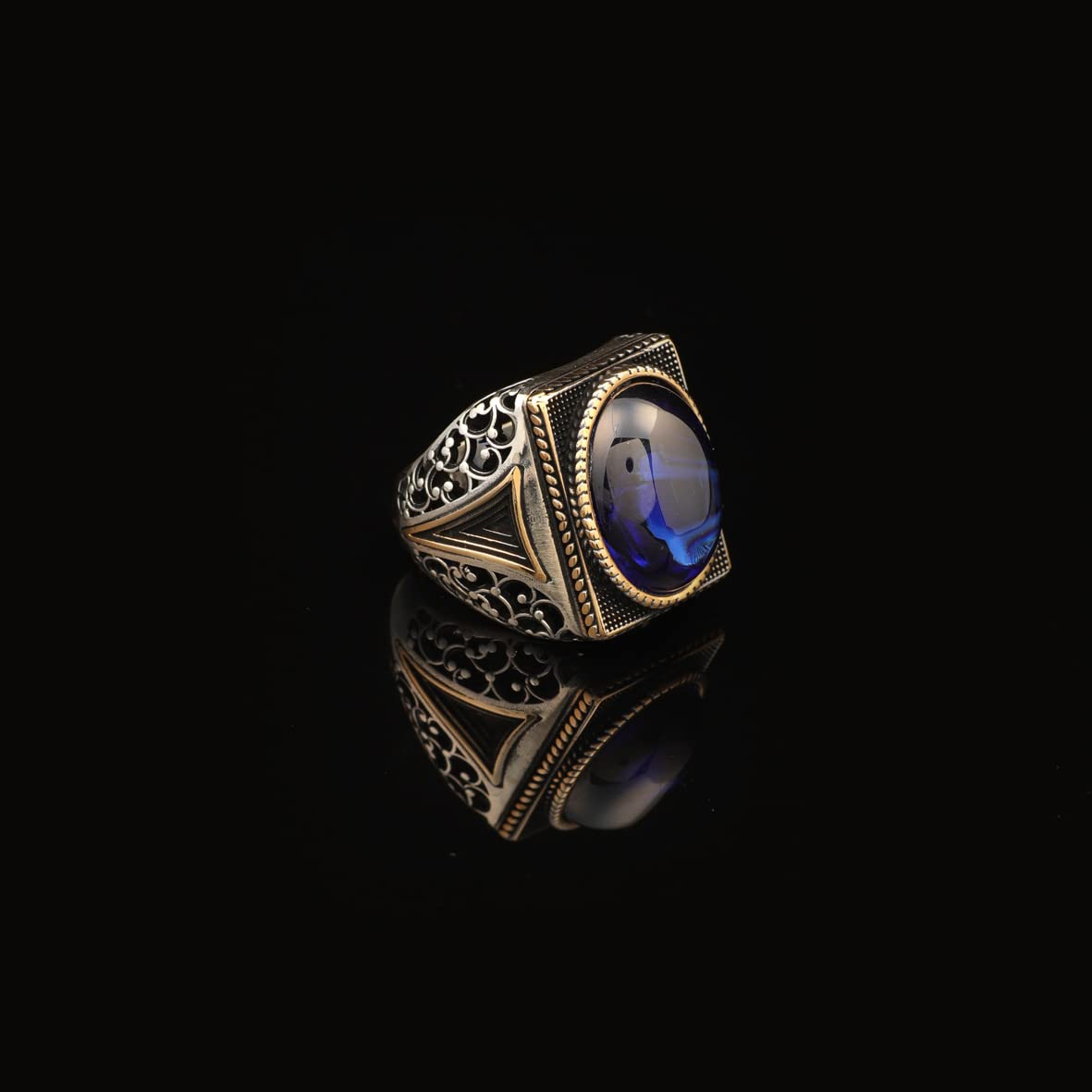 Blue Sapphire Ring Mens