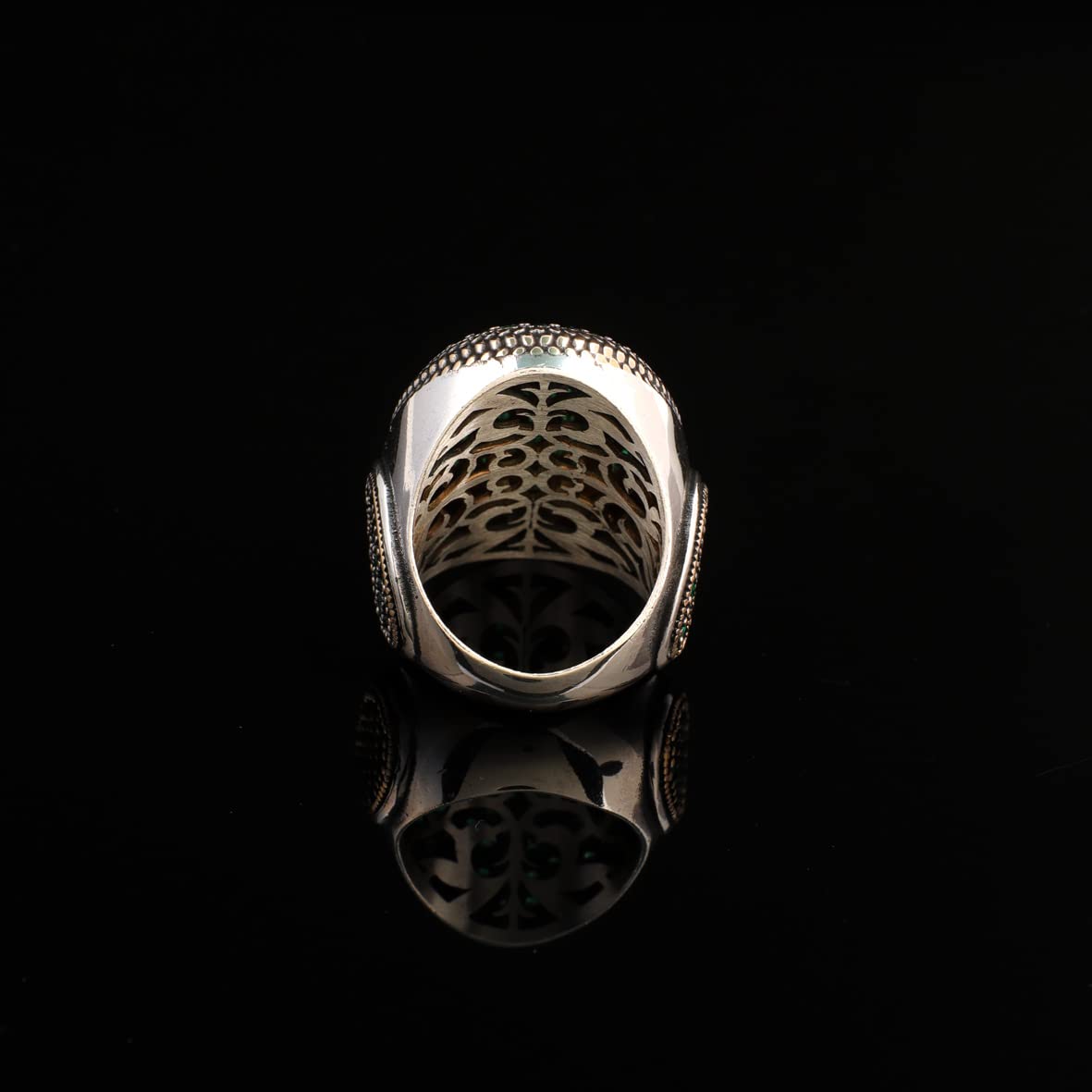 Sterling Silver Micro Jade Ring