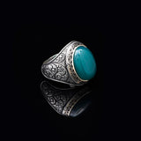 Handmade Jade Men's Ring - 925 Sterling Silver Gemstone Jewelry with Silver Polishing Cloth Gift - Jade Ring for Men — image 4
