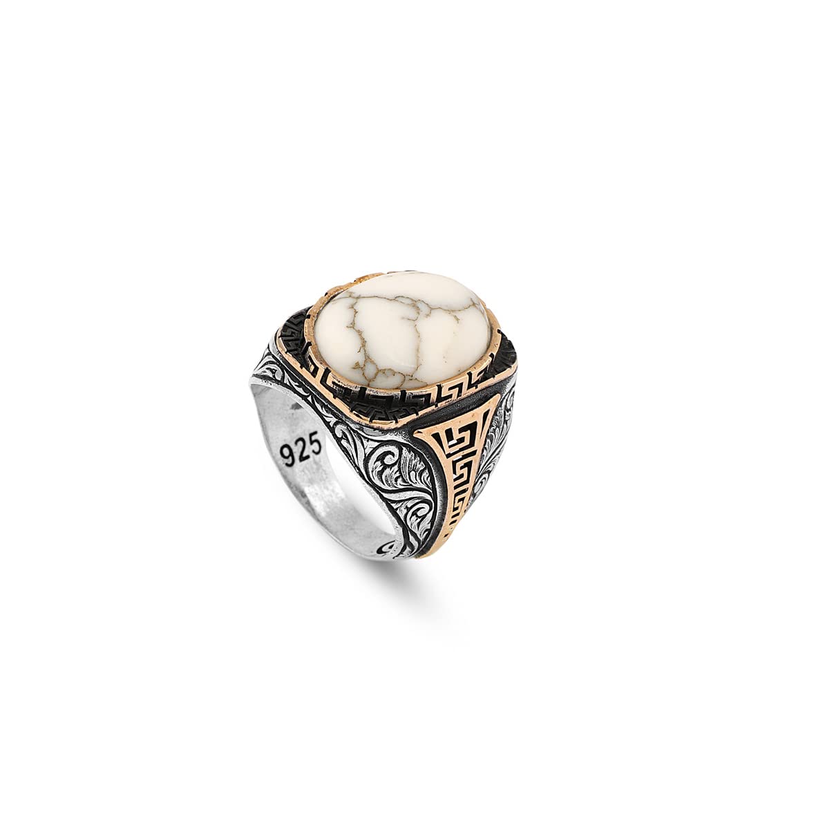 Turquoise Stone Men Silver Ring
