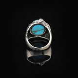 Men's Turquoise Ring in Sterling Silver with Eagle Design — image 6