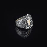 925K Sterling Silver Gold plated Skull Ring — image 3