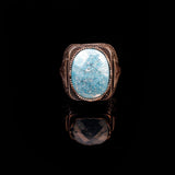 Vintage Handmade 925 Sterling Silver Men's Aquamarine Ring - Handcrafted Ring for Men - 925 Sterling Silver Rings for Men — image 2