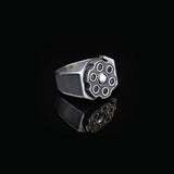 Men's Sapphire Ring - Rotating Design in 925 Sterling Silver - Men's Rotating Sapphire Ring - Birthday Gifts — image 3