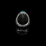 Handmade Jade Men's Ring - 925 Sterling Silver Gemstone Jewelry with Silver Polishing Cloth Gift - Engraving Ring — image 6