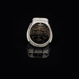 Vintage White Sapphire Micro Stone Ring - 925 Sterling Silver Men's Polished Gemstone Statement Ring — image 6