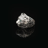 Vintage Tiger Ring with Micro Jade Gemstone - 925 Sterling Silver Men's Ring — image 5