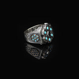 925 Sterling Silver Turquoise Ring - Men's Rotating Ottoman Jewelry - 925 Sterling Silver Ottoman Turquoise Ring - Birthday Gifts — image 3